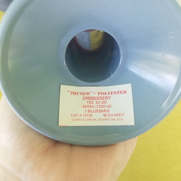 Vintage Lot Of 4 Thread Sewing Cones Blue Shades/Black Diy Vintage Craft Room - Picture 5 of 10